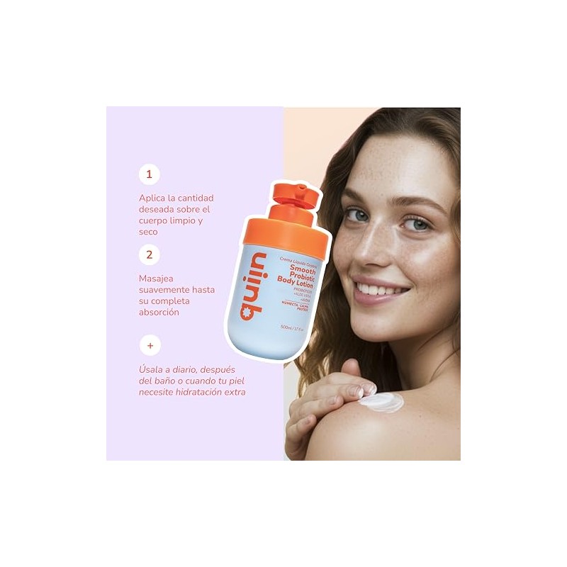 Quiin Smooth Probiotic Body Lotion Probióticos Avena y Aloe 500