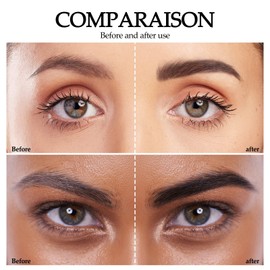 Bold & Beautiful Black Eyebrow Pomade with Brush - Quick Dry, Non-Greasy, Lightweight Gel Soap for Perfect 3D Brows"