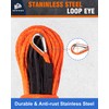 METOWARE Synthetic Winch Rope Kit, 1/4" x 50ft 10,000 LBS
