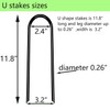 Heavy Duty Trampoline Anchors High Wind U-Shaped Sharp Ends Ground