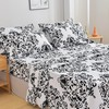 American Home Collection 4 Piece Print Bedding Sheets & Pillowcases