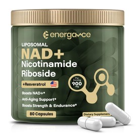 Premium NAD+ Supplement for Cellular Energy and Healthy Aging - Supports Cognitive Function, Vitality, and Immune Health - 80 Vegan Capsules