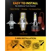 OXILAM H4 9003 LED Bulbs, 30000LM 800% Brighter, 6500K Cool