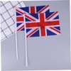 Tofficu Mini UK Flags 50pc Set of Britain Waving Flags