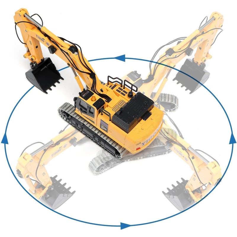 kolegend Hobby Metal Mini RC Excavator for Adults, Remote Control