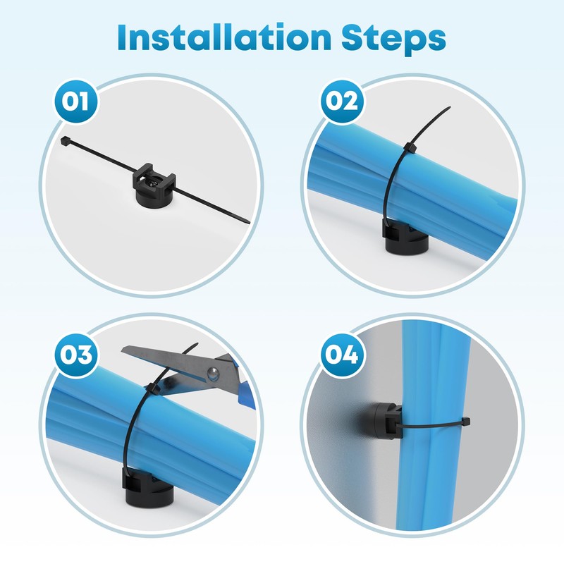 20Pcs Magnetic Zip Tie Mount Heavy Duty Magnetic Cable Zip