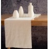 Linkslove Home Table Runner with Fringe- 14x48 Inch Off White,