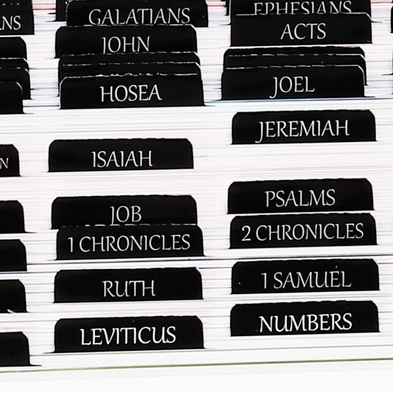 Thinkor Reposition Laminated Bible Tabs, Large Print Stickers, Easy to