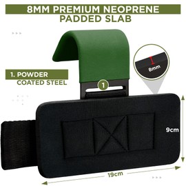 RDX Weight Lifting Hooks Straps Pair, Non-Slip Rubber Coated Grip, 8mm Neoprene Padded Wrist Wrap Support Powerlifting Deadlift Pull Up Fitness Strength Training, Gym Bodybuilding Workout, Men Women