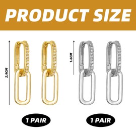 2 Pairs of Hoop Earrings, Diamond Earrings, Decorative Earrings For Women, Hoop Earrings For Women, Accessories For Women, Metal