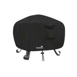 Taruimoo Fire Pit Cover Round for Fire Pit 22- 48 Inch,Outdoor Full Coverage Patio Round Firepit Cover with Built-in Vents ,Waterproof Dustproof Anti UV and Tear Resistant (36" D x 22" H)