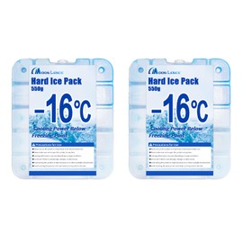 MOON LENCE Ice Packs, Compact Quick-Freeze Reusable Ice Packs for Lunch Box, Cooler Accessories for Beach, Camping, Fishing (550g)