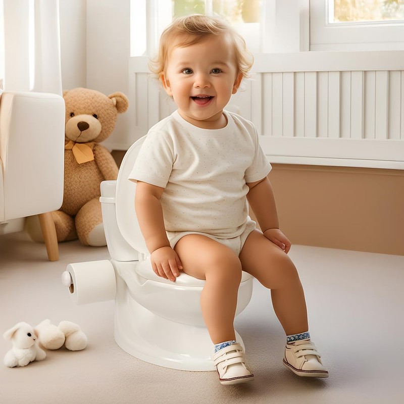 DOLU : Teaching Toddler Potty - White - Realistic Design