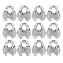 20PCS Cable Clamps 5/16 Stainless Steel Wire Cable Clamps M8 Wire Rope Clamps 5/16 inch Wire Rope Cable Clip Clamp Heavy Duty U Bolt Saddle Clamp