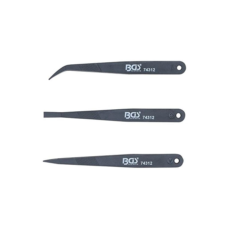 BGS 74312 | Plastic Tweezers Set | 3 Pieces