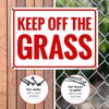 Keep Off The Grass Sign, (SI-65645) 10x14 Inches, Rust Free