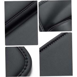Rellenador de huecos para asientos de coche, organizador asientos coche, caja almacenamiento cuero para huecos, bolsillo lateral consola, negro, organizador