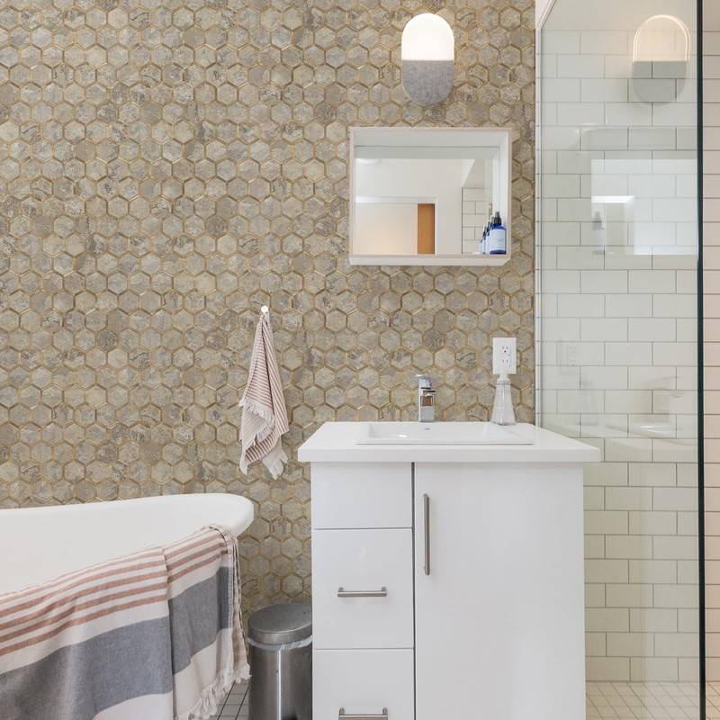 STICKGOO Hexagon Peel and Stick Backsplash Tile, Stick on Backsplash