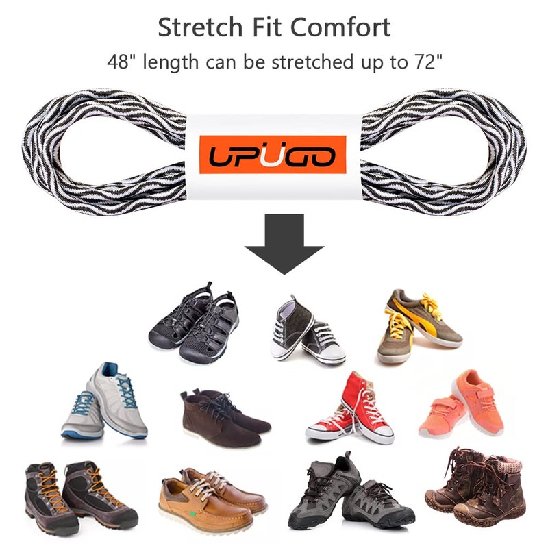 UpUGo Elastic Shoe Laces, No Tie Shoe Laces Tieless for