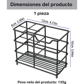 1 Unidad Porta Cepillo De Dientes para Baño, Toothbrush Holder con 4 Ranuras, Soporte para Cepillo De Dientes Sin Taladrar, Diseño Compacto, Fabricado En Acero Al Carbón para Uso Doméstico