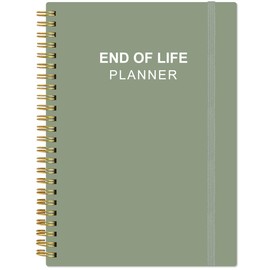 End of Life Planner – Final Arrangements Organizer for Beneficiary, Will Preparation, Last Wishes & Funeral Planning, 5.8" x 8.5", Green