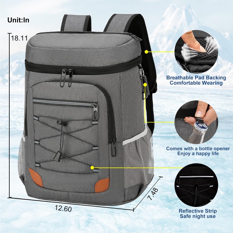 Backpack Cooler Insulated Leak Proof for Men Women 36 Cans