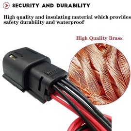 LIZAPUS 8-Way Front Headlamp Headlight Connector Compatible with GMC Yukon 2015-2020 84155709, 84155710 Wiring Harness Plug