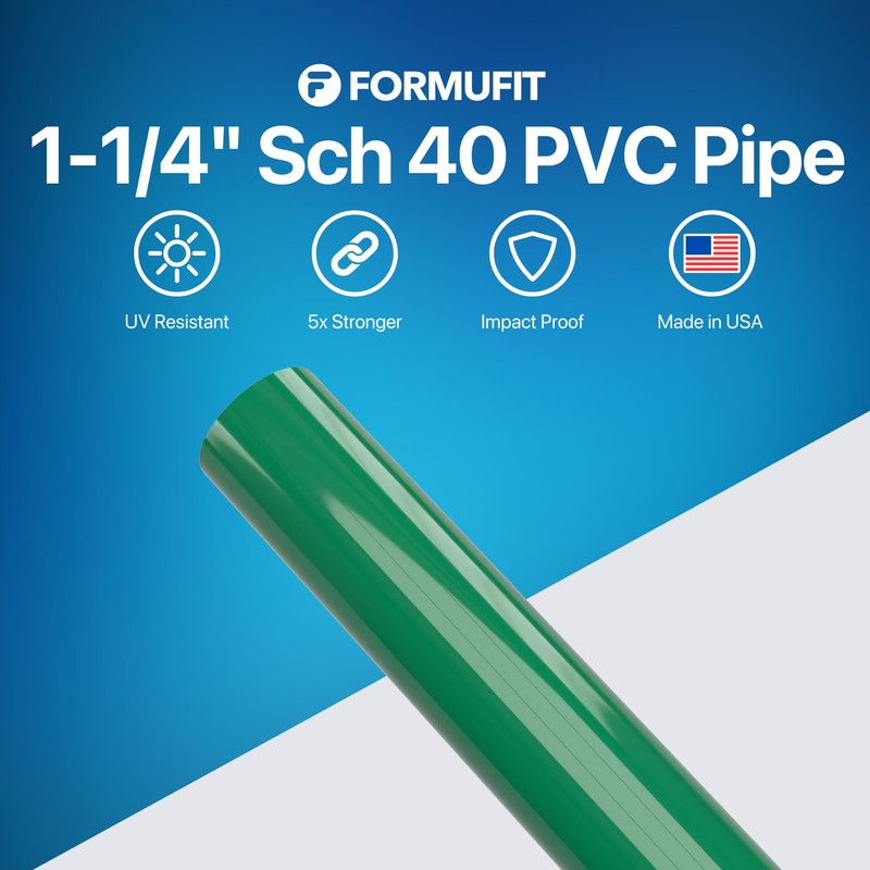 FORMUFIT PVC Pipe, 1-1/4" Size, (1.660" Actual OD) Sch 40