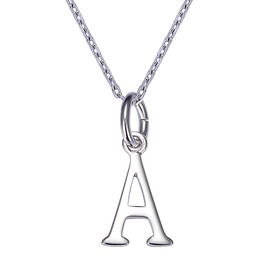 VIKI LYNN Buchstaben-Halskette 925 Sterling Silber Initiale Alphabet A-Z Kette fur Damen Mädchen