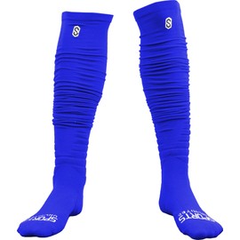 Sports Unlimited Gameday Drip Scrunch - Calcetines deportivos acolchados extra largos para jóvenes y adultos, se venden como un par, Real, Juventud