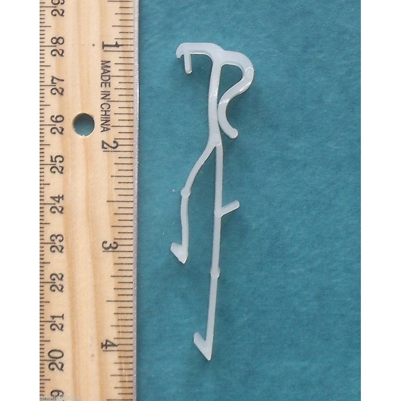 12 Pack - 2" Double Slat Valance Clips for Wood
