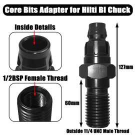 KELINER Diamond Drill Bits Adapter DD-BI for HILTI BI, Precision - Engineered, Durable Build for Enhanced Drilling Efficiency