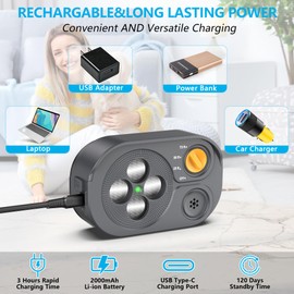 BONSO Ultrasonic Anti Barking Device for Dogs, Bark Control Device Box with 3 Modes, Variable Ultrasound Frequencies, Automatic Dog Whistle, Effective Range up to 75ft, Neighbor Dog Silencer (Grey)