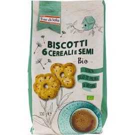 Fior di loto Biscotti biologici ai 6 cereali e semi - Gusto delicato e raffinato - Biscotti di qualità Premium - 350 g