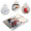 Snowman Cardinal Bird Absorbent Dish Drying Mat, Dishes Drainer Protector