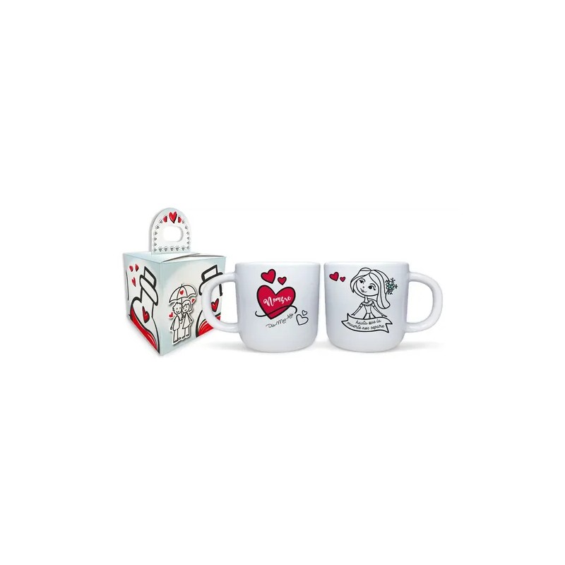 2 Tazas Regalo Boda Aniversario Con Nombre Incluye Cajas