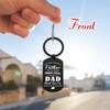 ENGZHI Stepdad Gifts Step Dad Keychain - Thanks for Putting