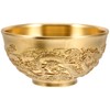 VOSAREA Brass Treasure Bowl Gold Decorative Tray Mixing Bowls Plate