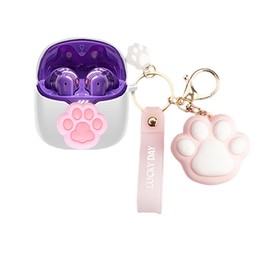 TSVSXS Case Compatible with JBL Tune Flex with Pendant Keychain, Soft Silicone Cute Anime Shockproof Protective Wireless for Tune Flex Case Cover for Kids