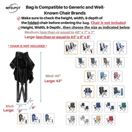 MYSUPOT 43"x9"x9" (Pink, L) Replacement Bag for Folding Camping Chair, Camp Chairs, Hammock, Yoga Mat, Beach Chair, Umbrella, Tent Bag 420D Oxford Polyester Fabric w/Side Pockets