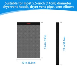 Kingshion 3 Pack Dryer Vent Lint Bags, Dryer Lint Trap Bag, Lint Trap Catcher, Lint Bag for Outdoor Wall Dryer Vents Capturing Lint and Dust -10 IN