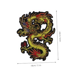 OHPHCALL Practical Coat Patches Iron-on or Sew-on Dragon Designed Decorative Stickers for Apparel