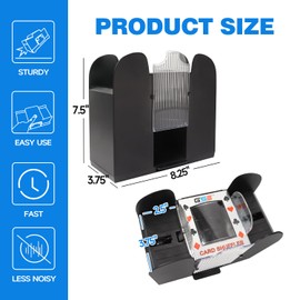 GSE Games & Sports Expert Automatic Card Shuffler, AC/DC-Power & Battery-Operated Electric Shuffler Machines for Playing Cards, Blackjack, Texas Hold'em, Canasta, Bridge, Rummy, UNO