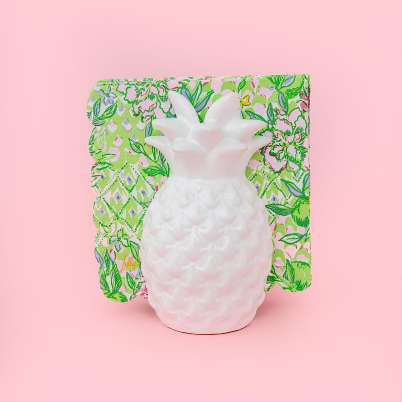 Lilly Pulitzer Disposable Decorative Paper Cocktail Napkins, Napkin Holder Refill
