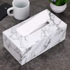 BTSKY PU Leather Facial Tissue Box, Rectangular Napkin Holder for