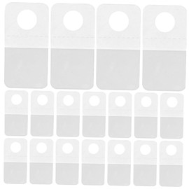 AKOOSY Ganchos Adhesivos Transparentes De Pvc Para Colgar Etiquetas Orificio Redondo 20x40 Mm, 200 Piezas Para Exhibidores En Tiendas Minoristas