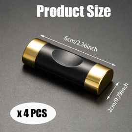 4 Pcs Alloy Chopstick Rest Chinese Chopstick Spoon Rest Black Gold Chopstick Holder Table Decoration Simple Cushion Spoon Holder for Home Restaurant Kitchen Tableware Rack