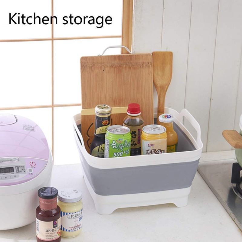 DUOFIRE Foldable Wash Basin 9L（2.37 Gallons）Dish Tub Collapsible Portable Dishpan