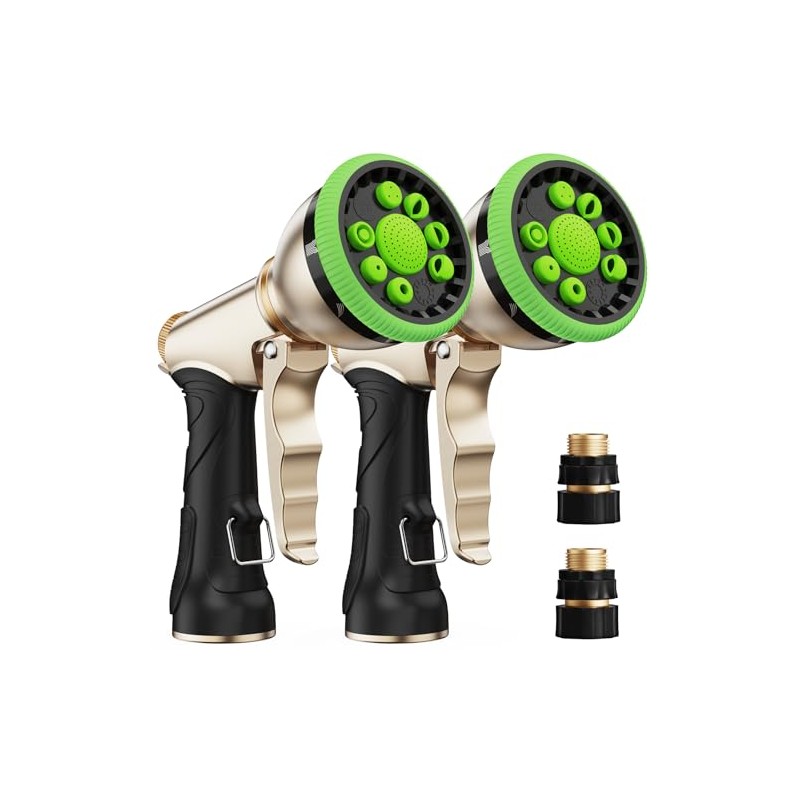RAINPOINT Heavy Duty Metal Garden Hose Nozzle with 9 Spray