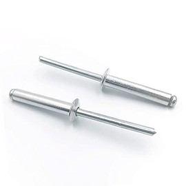 ISPINNER 100 piezas de remaches ciegos de aluminio de 3/16"x 1", remaches pop de 4.8 x 25.4 mm, paquete de 100